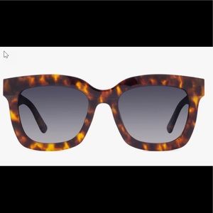 Carson DIFF Glasses- Amber Tortoise Blue Steel Gradient Polarized